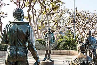 Statues of US Military Personnel and Bob Hope Editorial Stock Photo