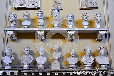 Statues at the Vatican Museum Editorial Stock Photo