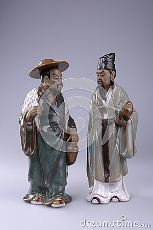 Statuettes of habitants of China Stock Photo