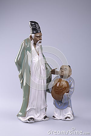 Statuettes of habitants of China Stock Photo