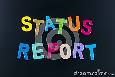 Status report business growth information analysis Stock Photo