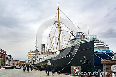 The ship Rogaland in the city of Stavanger in Norway Editorial Stock Photo