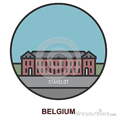 Stavelot. Cities and towns in Belgium Vector Illustration