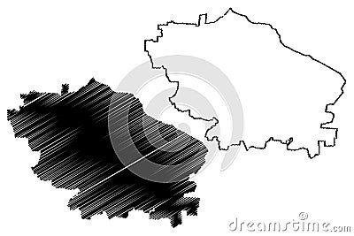 Stavropol Krai map vector Vector Illustration