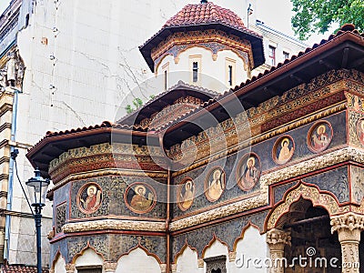 Stavropoleos Monastery Church, Central Bucharest, Romania Stock Photo