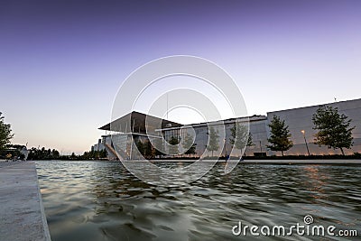 Stavros Niarchos Foundation Cultural Center SNFCC in Athens Editorial Stock Photo