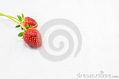 Stawberry on white Stock Photo