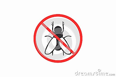 Mosquito warning sign Cartoon Illustration