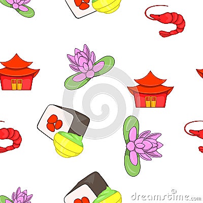 Stay in China pattern, cartoon style Vector Illustration