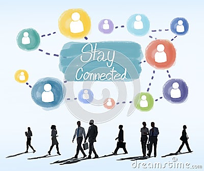 Stay Connected Communication Networking Internet Concept Stock Photo