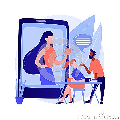 Stay connected to people abstract concept vector illustration. Vector Illustration