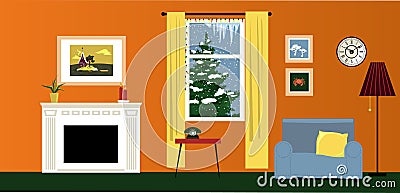 Stay cozy in winter Vector Illustration