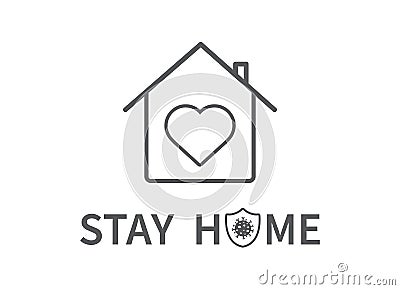 Stay home. Quarantine to prevent coronovirus infection. Home Quarantine. Vector Vector Illustration