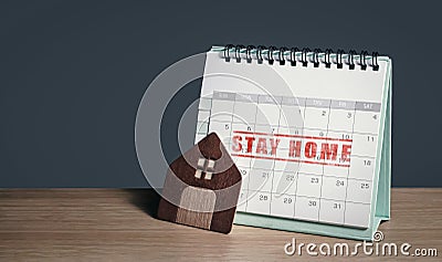 Stay home plan Stock Photo