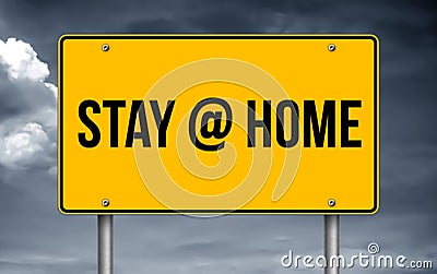 Stay at Home recommendation against the Virus Stock Photo