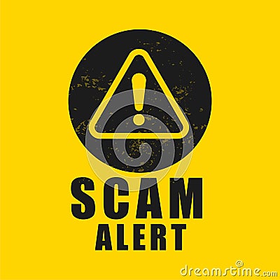 stay safe and secure from cryptojacking with scam alert background Vector Illustration