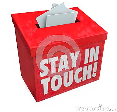 Stay in Touch Box Letters Messages Notes Communication Stock Photo