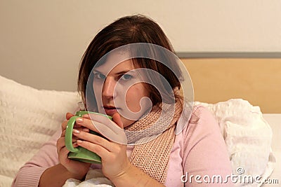 Staying Sick At Home Stock Photo