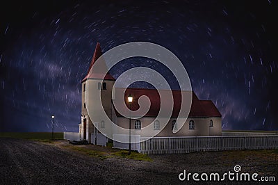 StaÃ°astaÃ°akirkja, a typical little Icelandic church on the Snaefellsnes peninsula, Iceland Stock Photo