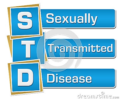 STD - Sexually Transmitted Disease Blue Vertical Stock Photo