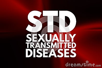 STD - Sexually Transmitted Diseases acronym, medical concept background Stock Photo