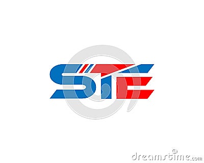 STE Abstract letter logo icon design Vector Illustration