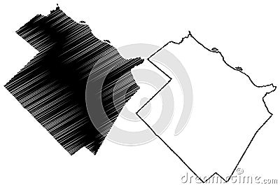 Ste. Genevieve County, Missouri U.S. county, United States of America, USA, U.S., US map vector illustration, scribble sketch Vector Illustration