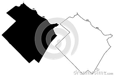 Ste. Genevieve County, Missouri U.S. county, United States of America, USA, U.S., US map vector illustration, scribble sketch Vector Illustration