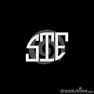 STE letter logo design on black background. STE creative initials letter logo concept. STE letter design Vector Illustration