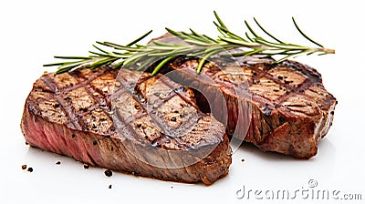 steak fried piece of pork or beef meat Stock Photo