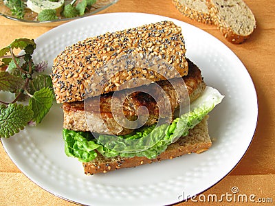Steak sandwich Stock Photo