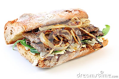 Steak Sandwich Stock Photo