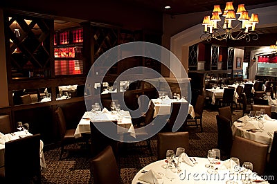 Steakhouse Dining Room Stock Photo