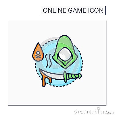 Stealth games color icon Vector Illustration