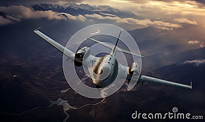 stealth unmanned aircraft uav, generative ai Stock Photo