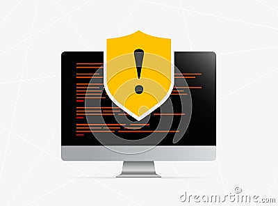 Stealthy Backdoor Attack for Code Models concept. Hacker cyber crime attack, virus, ransomware, malware, fraud, spam Vector Illustration