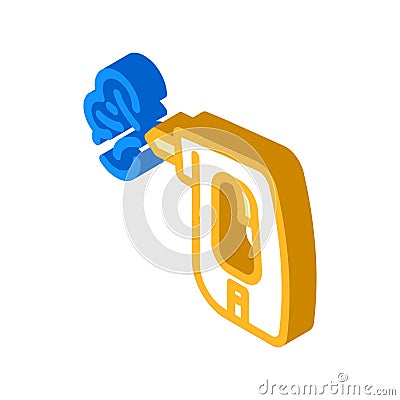 steam cleaner home accessory isometric icon vector illustration Vector Illustration