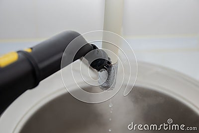 Steam cleaning,oven,house cleaning Stock Photo