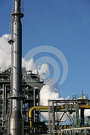 Steam from a coking plant Stock Photo