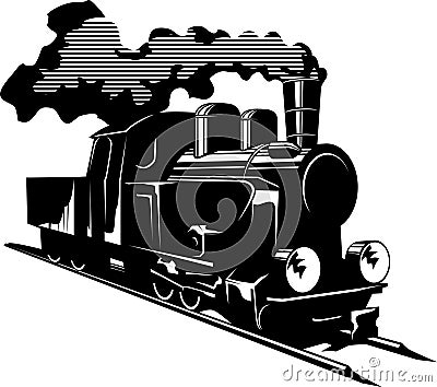 Steam engine Vector Illustration