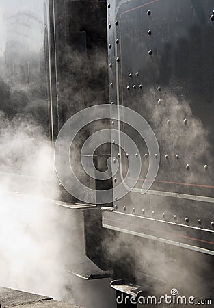 Steam engine side Stock Photo
