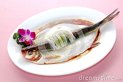 Steam fish Stock Photo