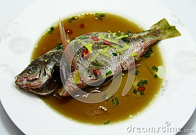 Steam fish Stock Photo