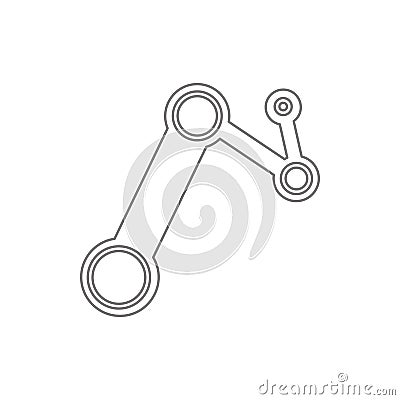 steam gearicon. Element of cyber security for mobile concept and web apps icon. Thin line icon for website design and development Stock Photo