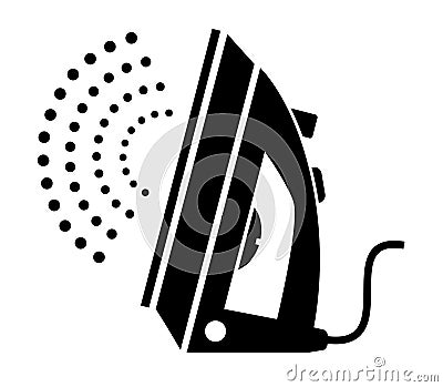 Steam iron vector icon Vector Illustration