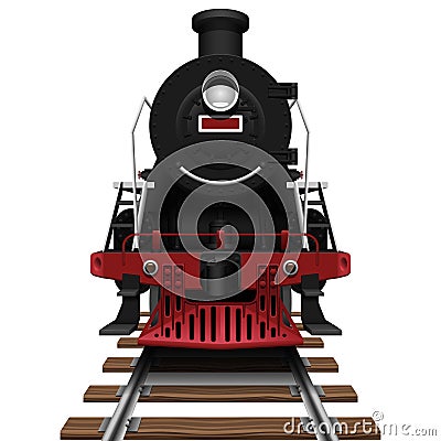 Steam locomotive Vector Illustration