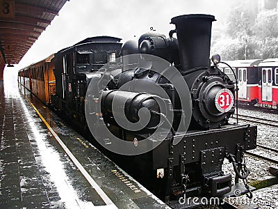 Steam Locomotive Alishan Forest Railway Editorial Stock Photo