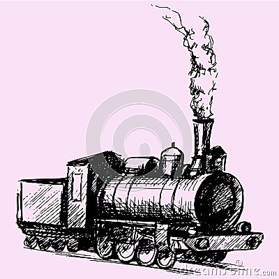 steam locomotive Vector Illustration