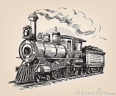 Steam locomotive vector Vector Illustration