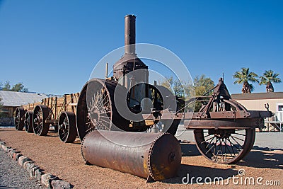 Steam machine at Death Valley National Park Stock Photo